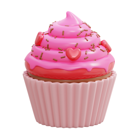 Mothers Day Cupcake  3D Icon