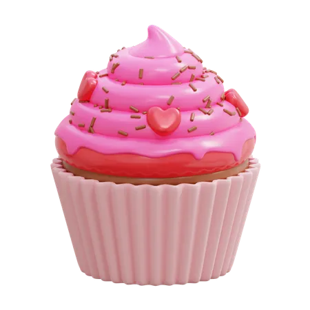 Mothers Day Cupcake  3D Icon