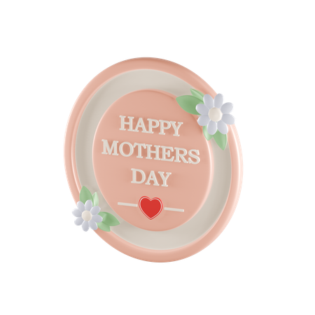 Mothers Day Emblem  3D Icon