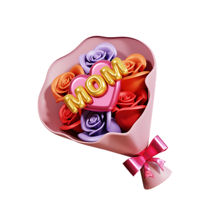 Mothers Day Flower Bouquet  3D Icon