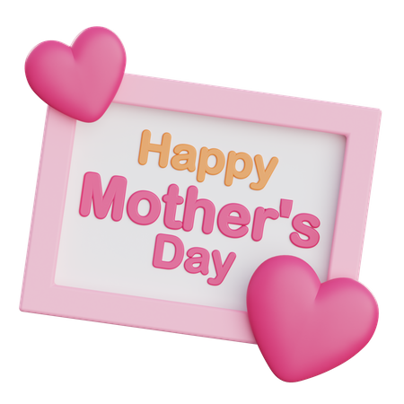 Mother's day greeting frame  3D Icon