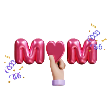 Mothers Day Hand Gesture  3D Icon
