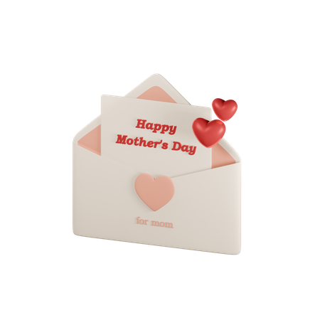Mothers Day Letter  3D Icon