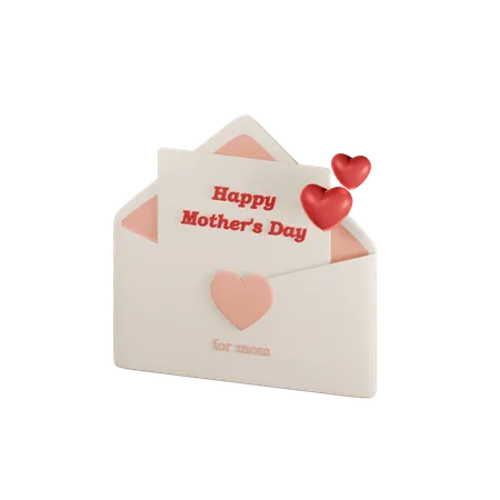 Mothers Day Letter  3D Icon