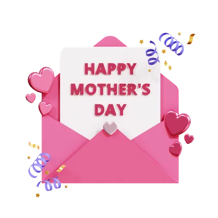 Mothers Day Letter  3D Icon