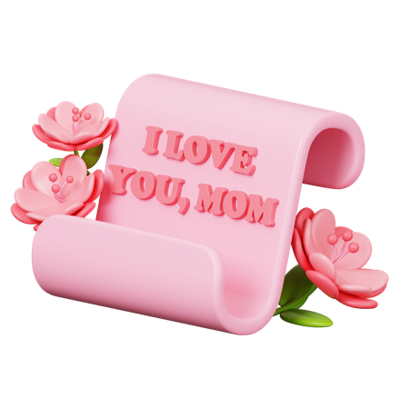 Mother's Day Letter  3D Icon