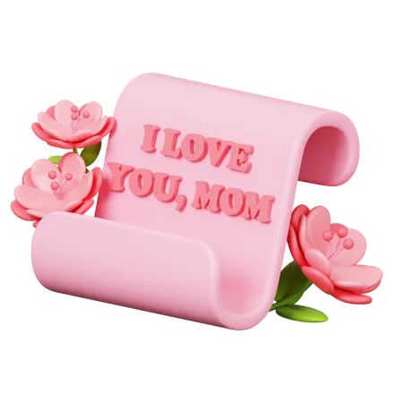 Mother's Day Letter  3D Icon