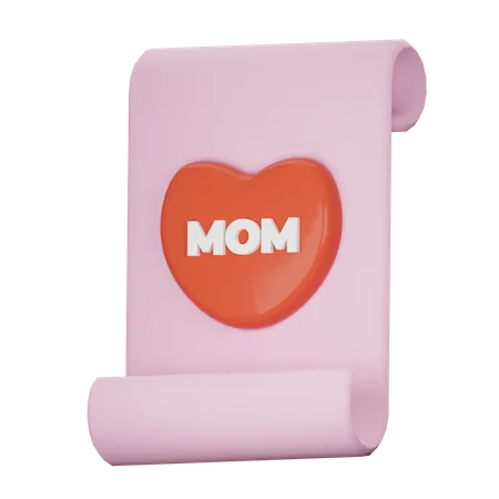 Mothers Day Letter  3D Icon