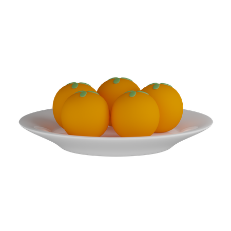 Motichur Laddu Plate  3D Icon