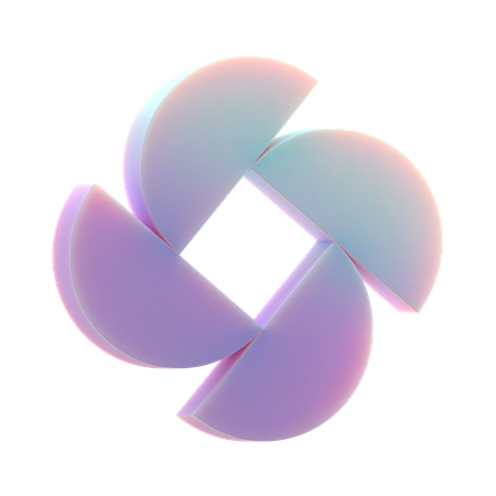 Motif demi-cercles  3D Icon