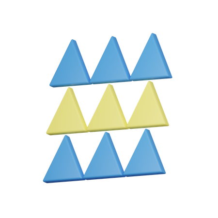 Motif triangulaire  3D Icon