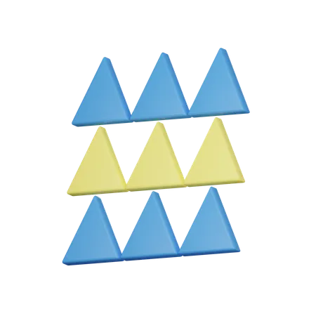 Motif triangulaire  3D Icon