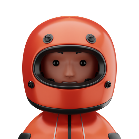 Motociclista  3D Icon