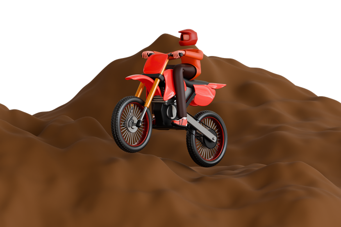 Esporte de motocross  3D Illustration