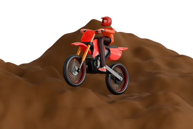 Esporte de motocross  3D Illustration