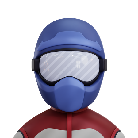 Motocross Player  3D Icon