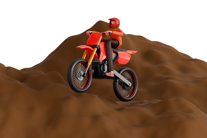 Motocross Sport  3D Illustration