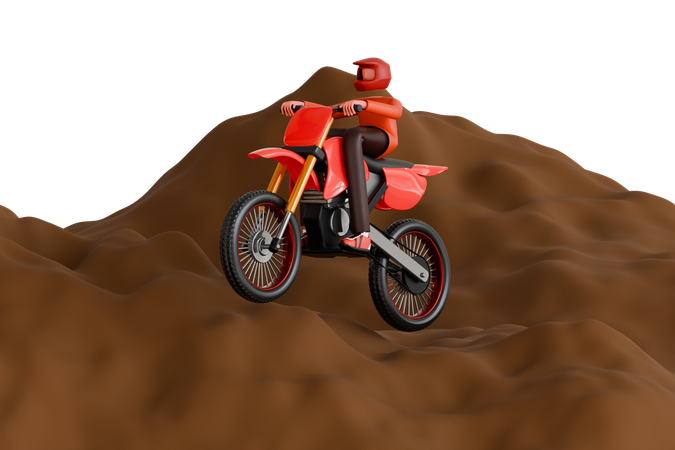 Motocross Sport  3D Illustration