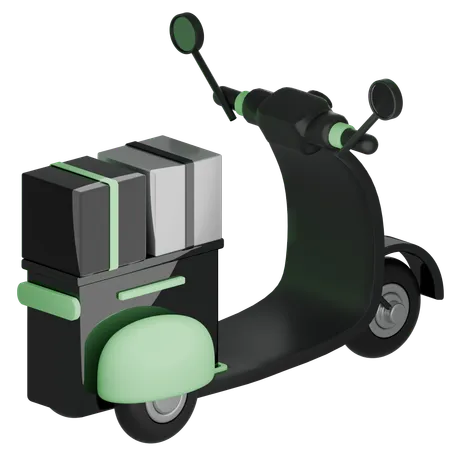 Motocycle Delivery  3D Icon