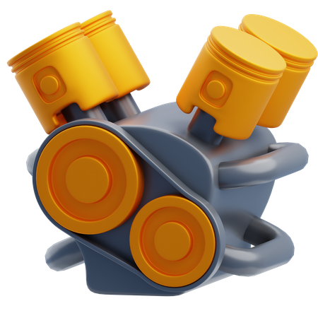 Motor de carro  3D Icon
