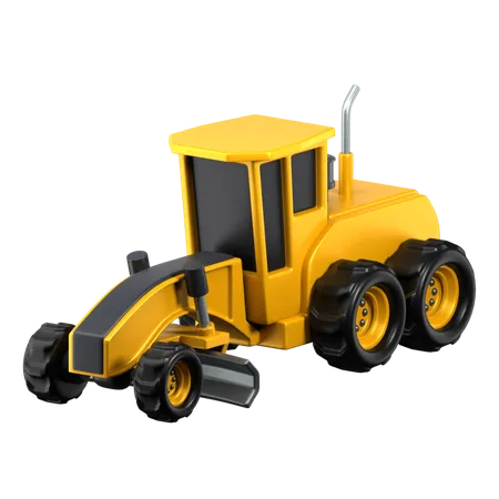 Motor Grader 3 D Construction Vehicles Icon 3D Icon