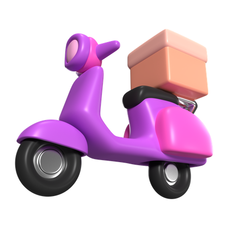 Motorcycle Courier  3D Icon