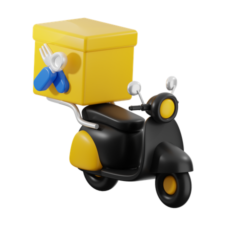 バイク配達  3D Icon