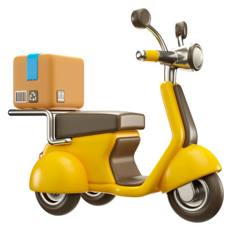 Motorcycle Delivery  3D Icon