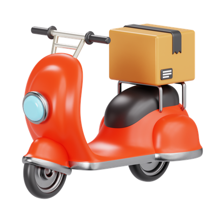 Motorcycle Delivery  3D Icon