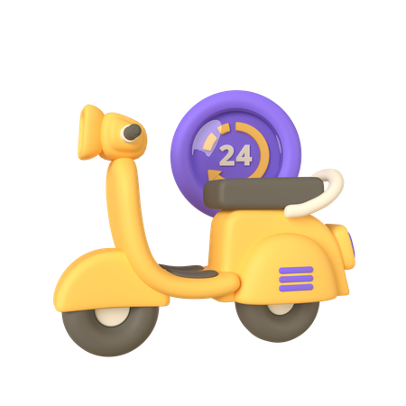 Motorcycle Delivery  3D Icon