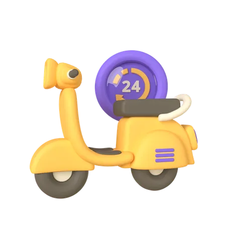 Motorcycle Delivery  3D Icon