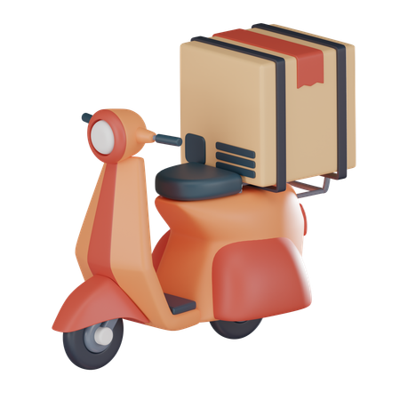 Motorcycle Delivery  3D Icon