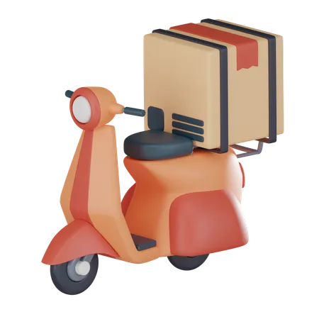 Motorcycle Delivery  3D Icon