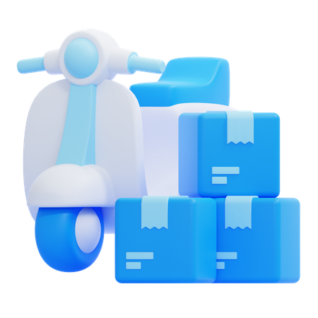 Motorcycle Delivery  3D Icon