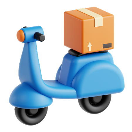 Motorcycle Delivery  3D Icon