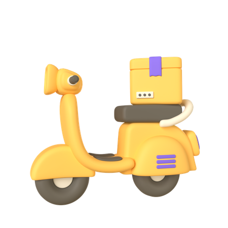 Motorcycle Delivery  3D Icon