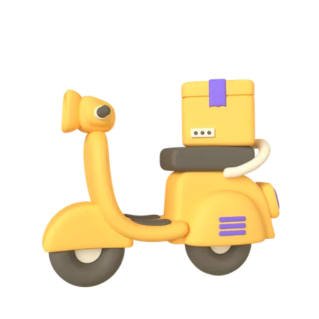 Motorcycle Delivery  3D Icon