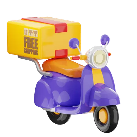 Motorcycle Delivery  3D Icon