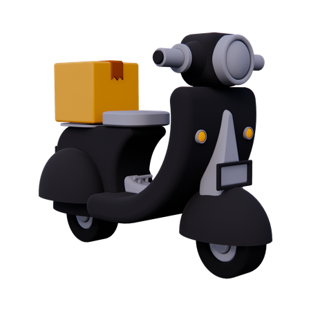 Motorcycle Delivery  3D Icon