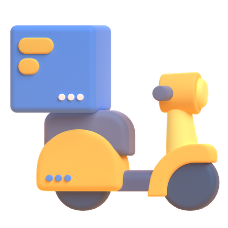 Motorcycle Delivery  3D Icon