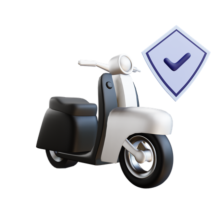 バイク保険  3D Icon