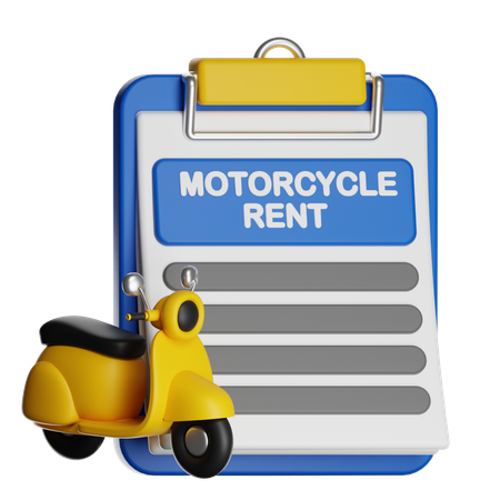 Motorcycle Rent  3D Icon