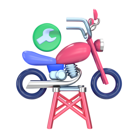 バイク修理  3D Icon