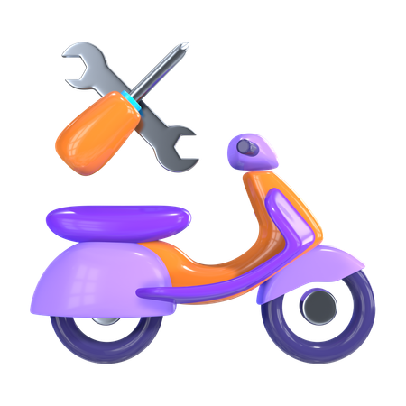 오토바이 수리  3D Icon