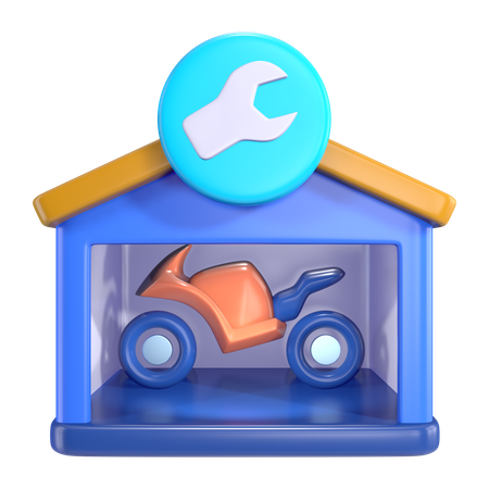 오토바이 수리  3D Icon