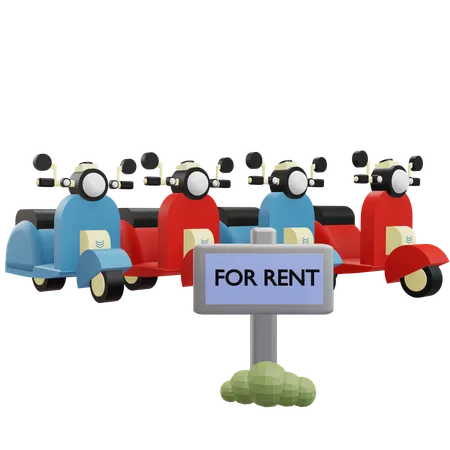 Motorcycles For Rent  3D Icon