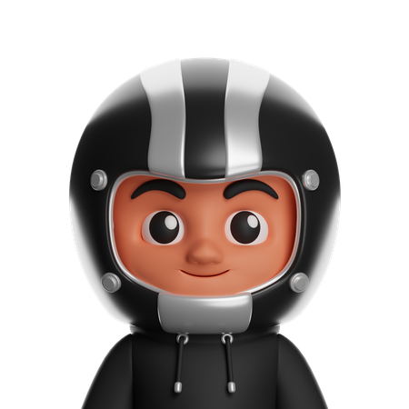 オートバイ乗り  3D Icon