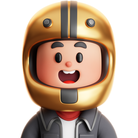 Motorcyclist  3D Icon