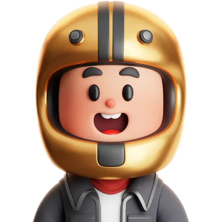 Motorcyclist  3D Icon