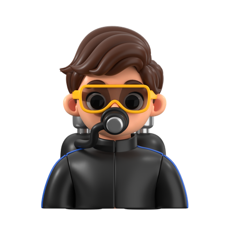 Motorista de mergulho  3D Icon
